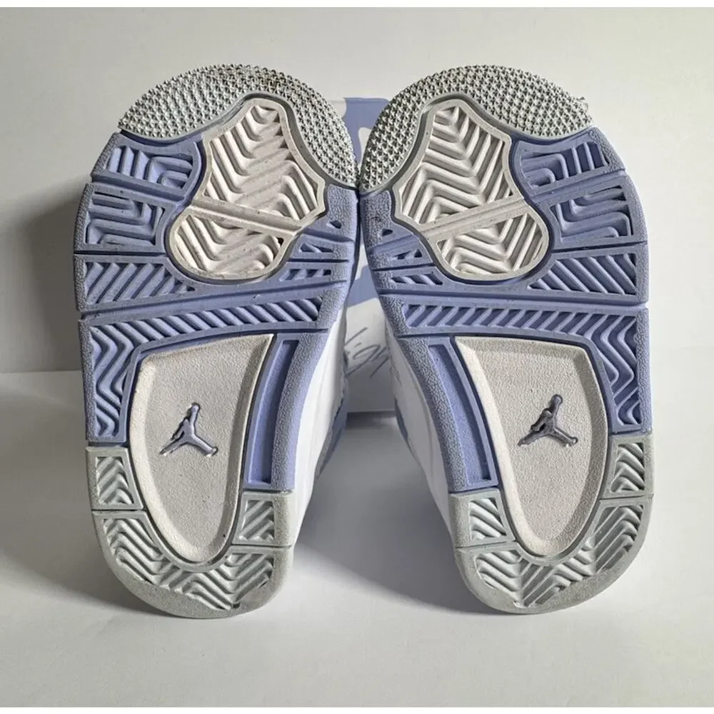 Nike Air Jordan 4 Retro TD Forget Me Not White Blue Toddler Size 7C w/ Box